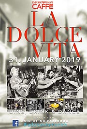 „La Dolce Vita“ - „Dine, Drink, Dance“ im Emporio Armani Caffé - und der älteste Balsamico der Welt" am 31.01.2019